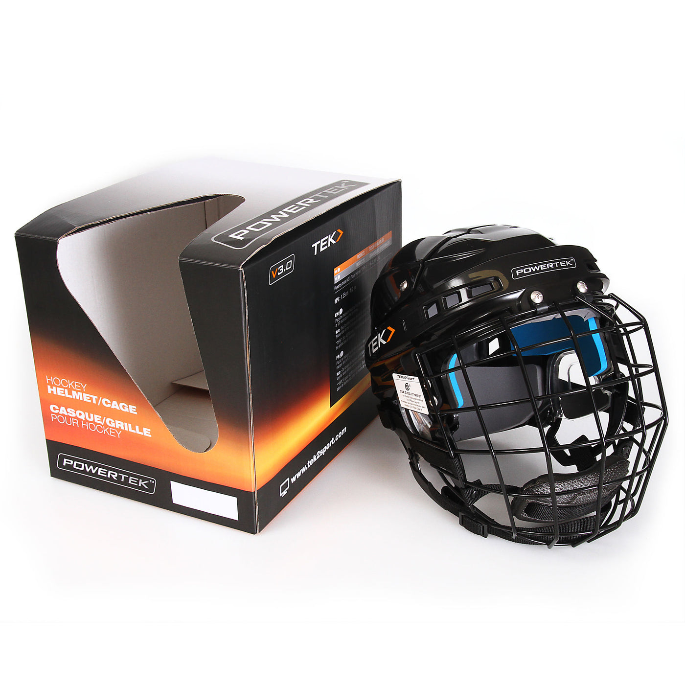 V3.0 TEK PLAYER HELMET WITH CAGE - JUNIOR