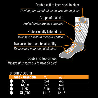 V7.0 TEK PRO SHIELD-CUT SOCK